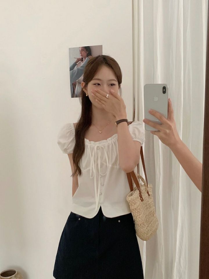 PLAYLIST韓國直郵東大門實拍女裝新品人氣真品時尚襯衫蕾絲衫confetti襯衫/蕾絲衫圖色2