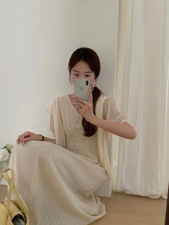 PLAYLIST韓國直郵東大門實拍女裝新品休閑24秋夏熱賣連衣裙confetti連衣裙