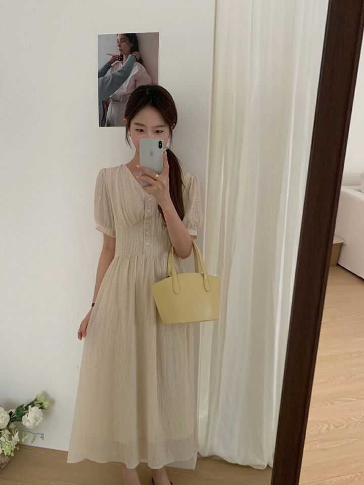 PLAYLIST韓國直郵東大門實拍女裝新品休閑24秋夏熱賣連衣裙confetti連衣裙