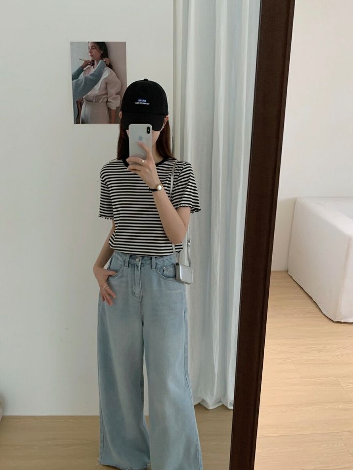 PLAYLIST直郵韓國代購女裝新款24秋夏人氣真品休閑時尚T恤confettiT恤