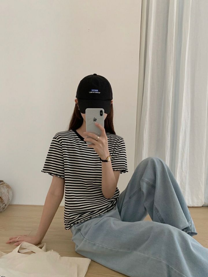 PLAYLIST直郵韓國代購女裝新款24秋夏人氣真品休閑時尚T恤confettiT恤