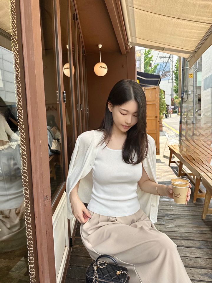 PLAYLIST韓國直郵女裝新款人氣休閑職業24秋夏推薦針織衫confetti針織衫
