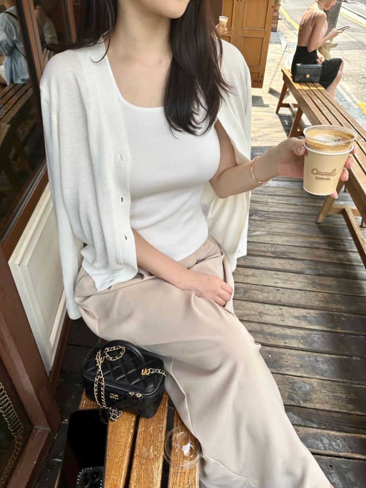PLAYLIST韓國直郵女裝新款人氣休閑職業24秋夏推薦針織衫confetti針織衫