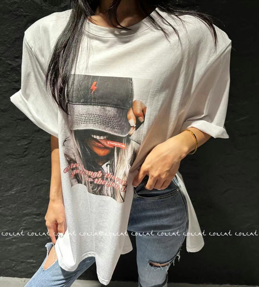 COZCAT直郵韓國代購女士新品時尚休閑推薦24秋夏人氣職業T恤COZCATT恤