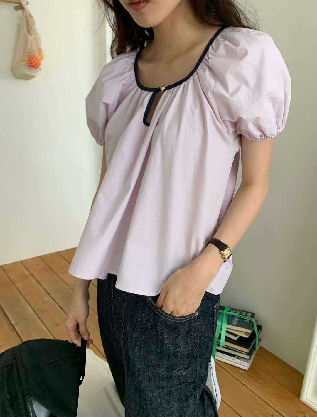 FRAGRANT韓國直郵東大門代購女裝新品熱賣人氣職業襯衫蕾絲衫HEPTA/FRAGRANT襯衫/蕾絲衫圖色2