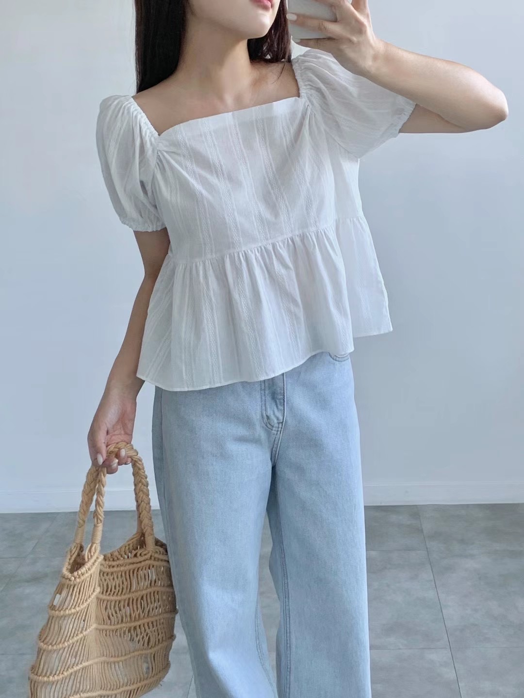 BRAND MARKET-OT韓國直郵東大門代購女裝新品職業襯衫蕾絲衫BRAND MARKET-OT襯衫/蕾絲衫