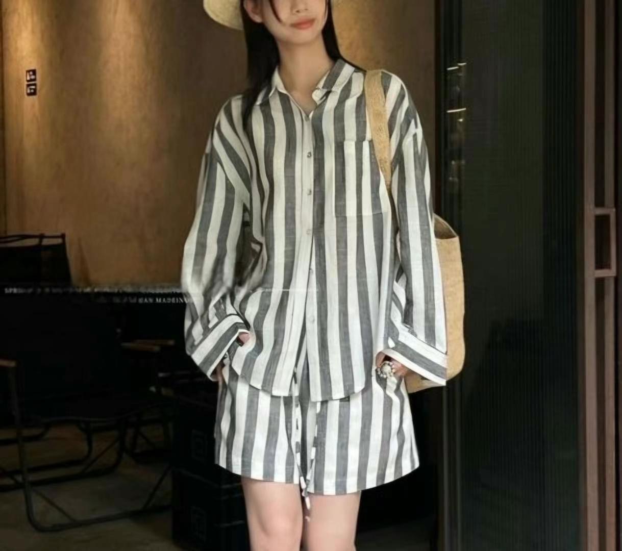 MARCIA-마샤-OT韓國直郵女裝新品時尚休閑襯衫蕾絲衫亞麻MARCIA襯衫/蕾絲衫