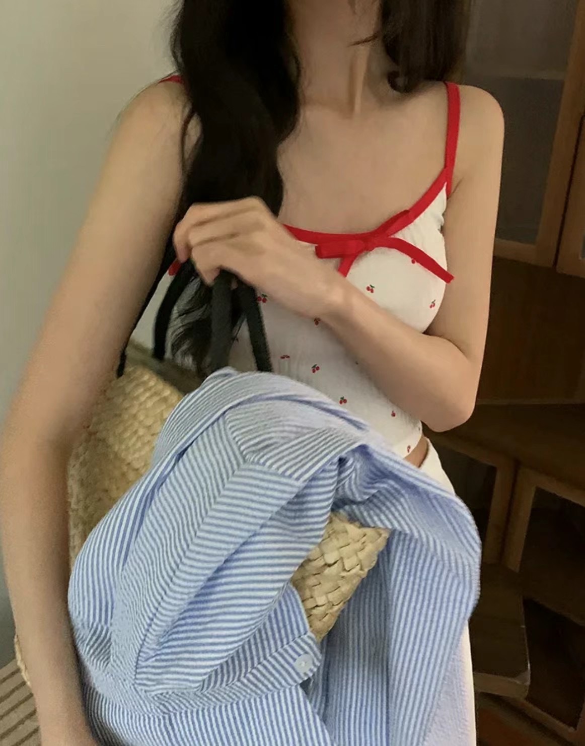MIMISHOUS-OT韓國直郵東大門代購女裝新款人氣推薦吊帶背心MIMISHOUS吊帶/背心