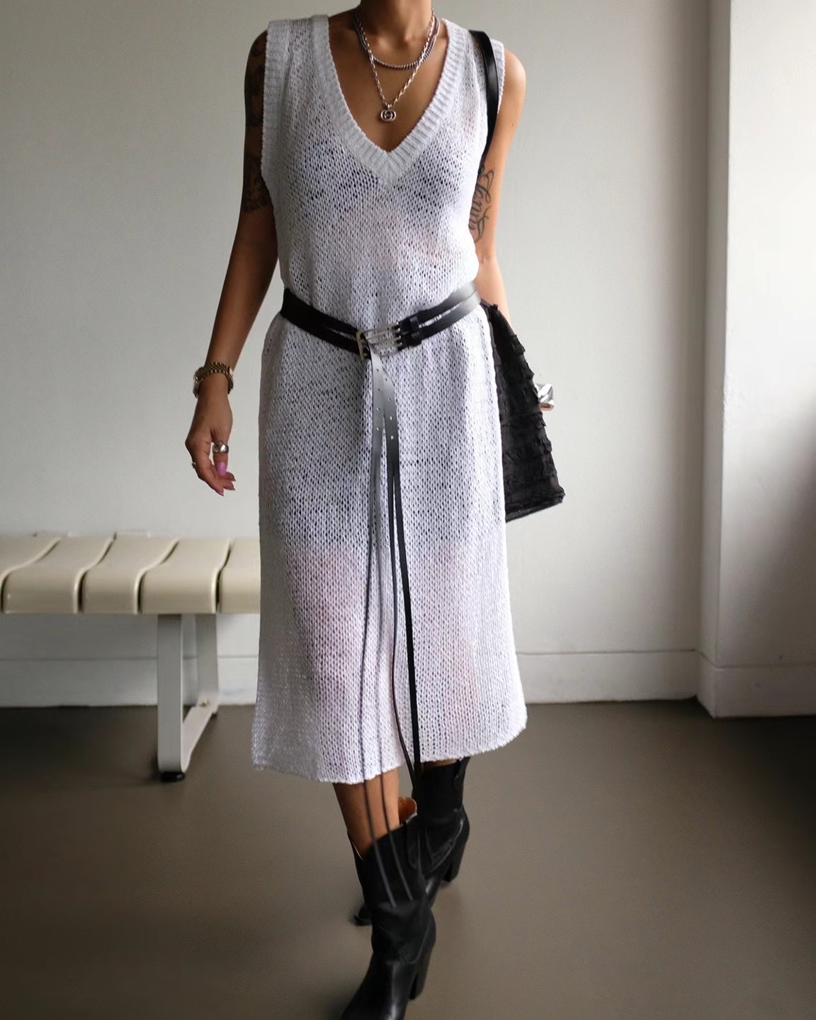 MINICLOSET韓國直郵女裝新品推薦職業休閑人氣時尚連衣裙長款MINICLOSET連衣裙圖色2