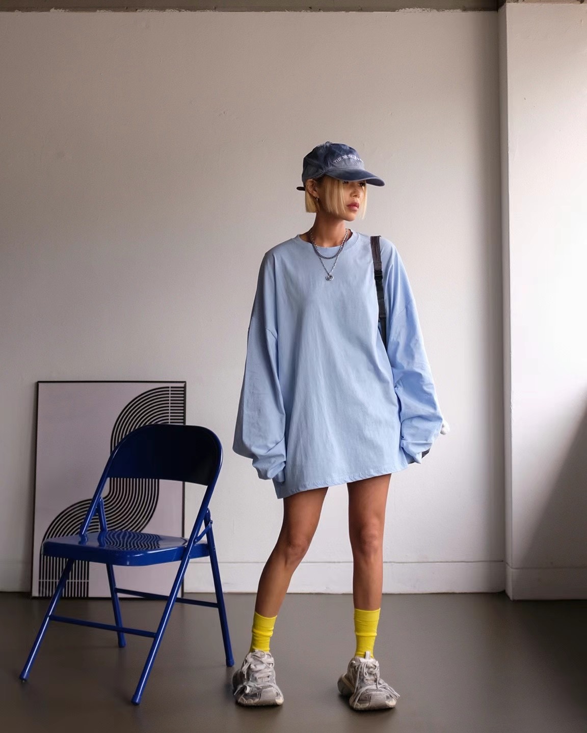 MINICLOSET韓國直郵東大門實拍女裝新款24春夏時尚長袖T恤MINICLOSET長袖T恤圖色2