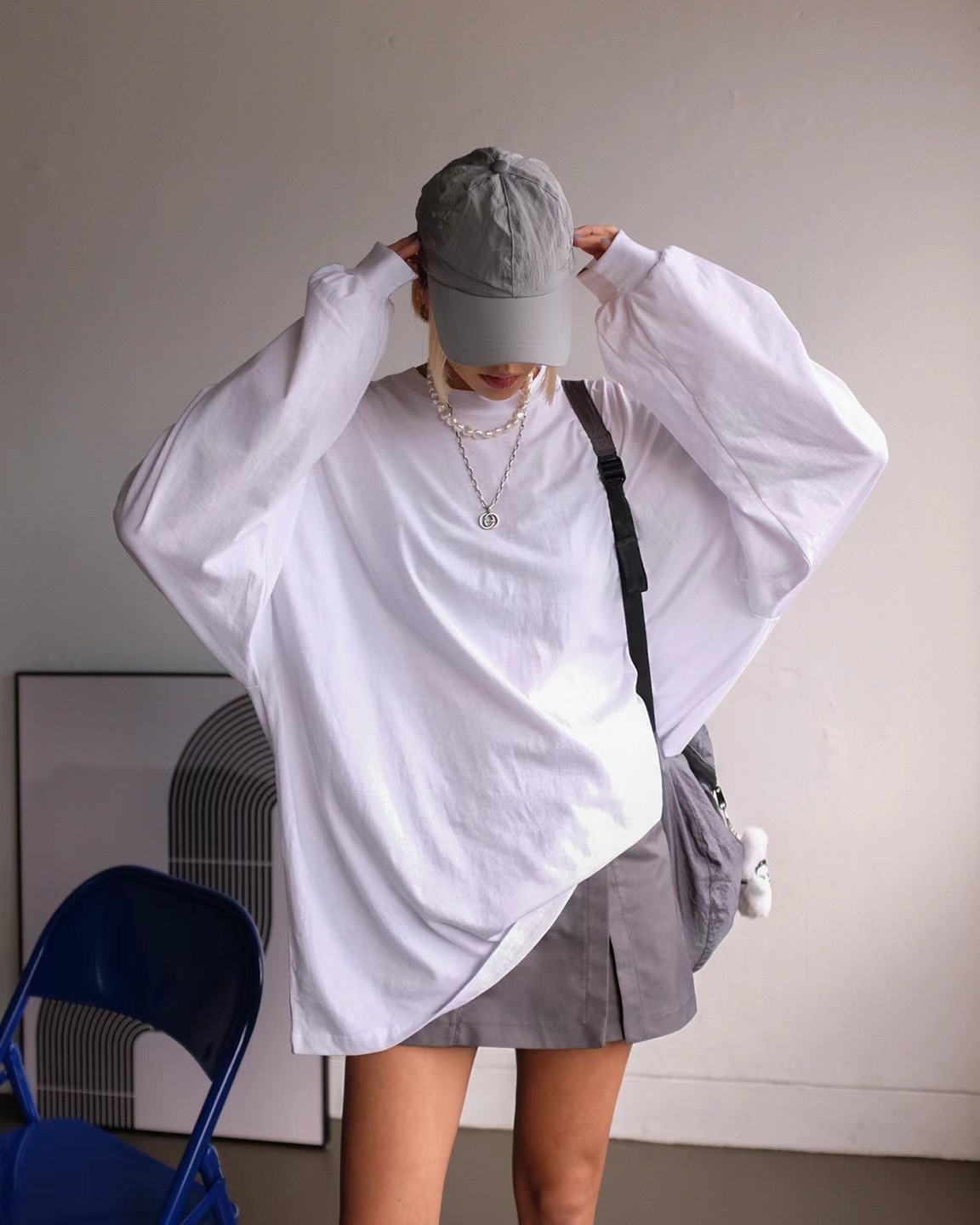 MINICLOSET韓國直郵東大門實拍女裝新款24春夏時尚長袖T恤MINICLOSET長袖T恤圖色3