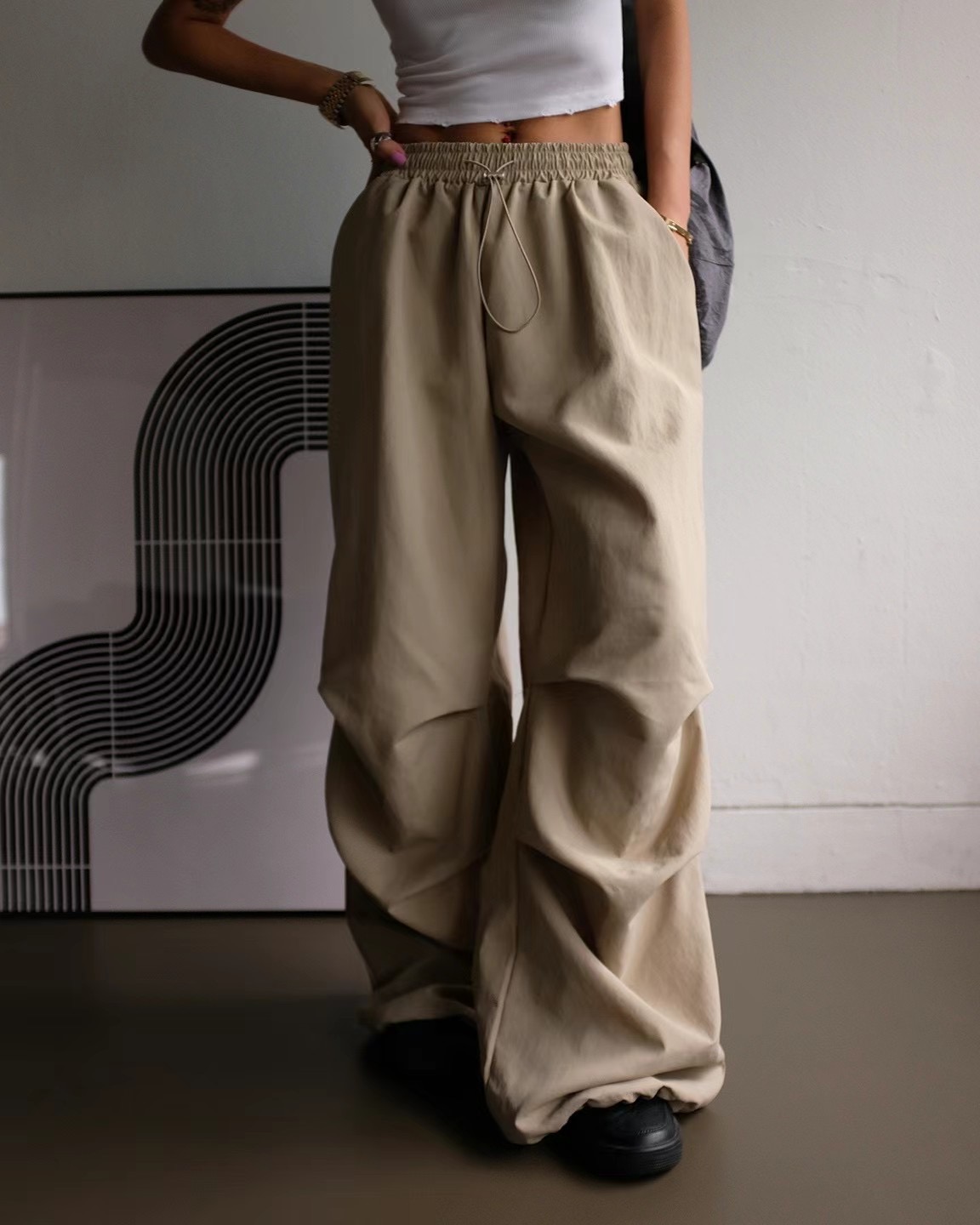 MINICLOSET韓國直郵東大門實拍女裝新品24春夏真品休閑褲MINICLOSET休閑褲