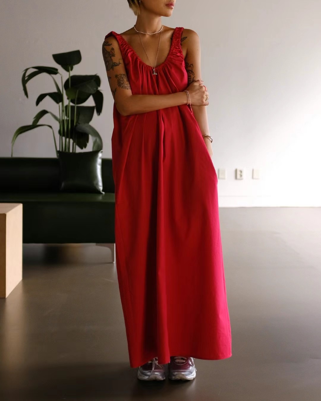 MINICLOSET韓國直郵東大門實拍女裝新款24春夏連衣裙綁帶MINICLOSET連衣裙