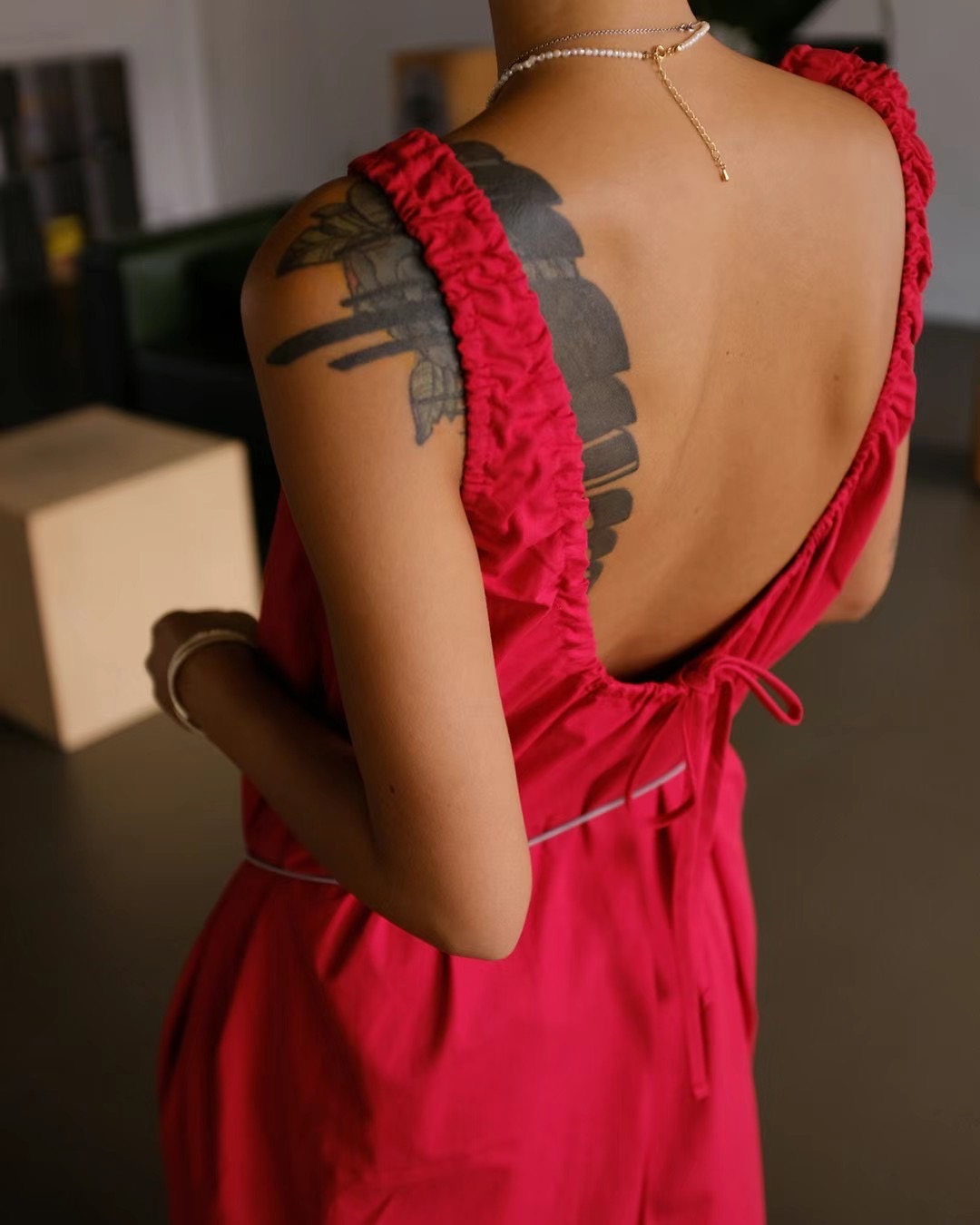 MINICLOSET韓國直郵東大門實拍女裝新款24春夏連衣裙綁帶MINICLOSET連衣裙