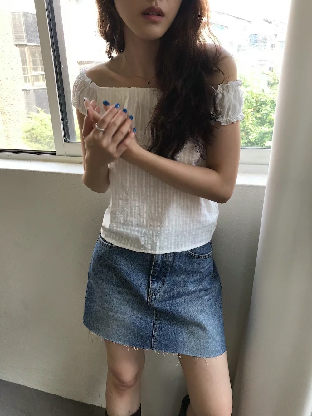 OMELET直郵韓國代購女裝新款人氣職業熱賣24春夏襯衫蕾絲衫OHNLE襯衫/蕾絲衫