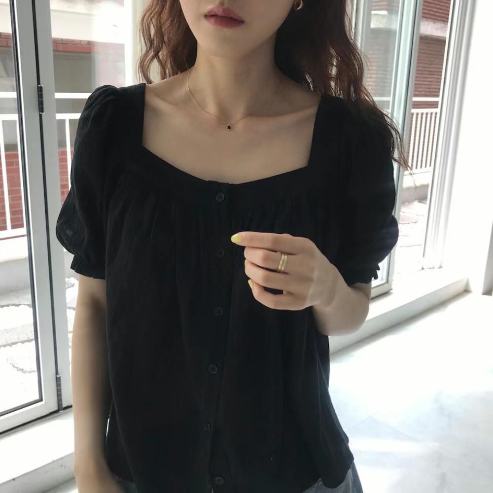 OMELET韓國直郵東大門實拍女裝新品職業24春夏襯衫蕾絲衫OHNLE襯衫/蕾絲衫圖色2