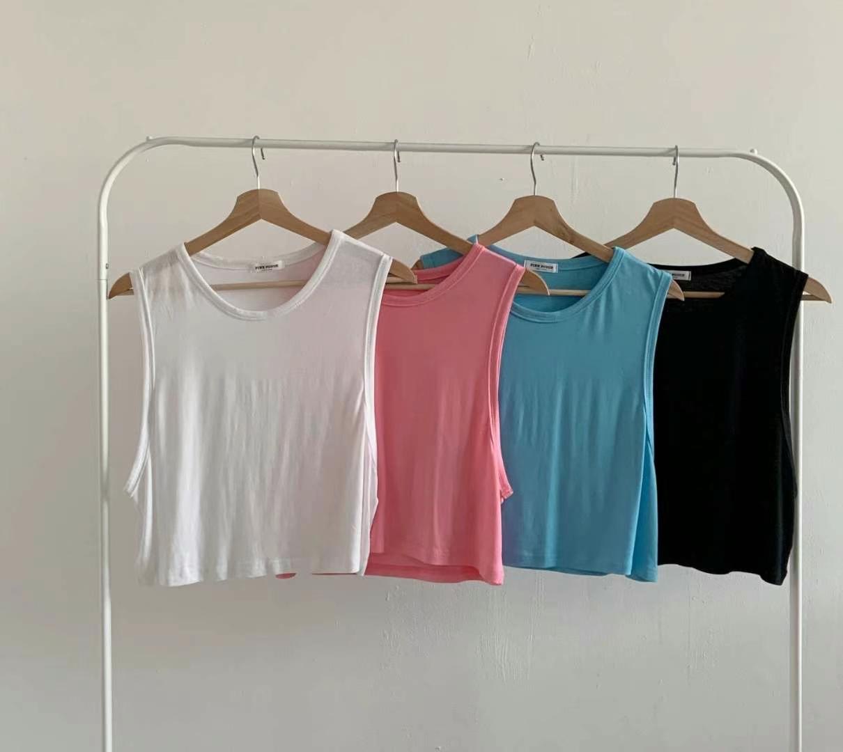 PINK POUCH韓國直郵女裝新品休閑推薦24春夏職業吊帶背心PINK POUCH吊帶/背心