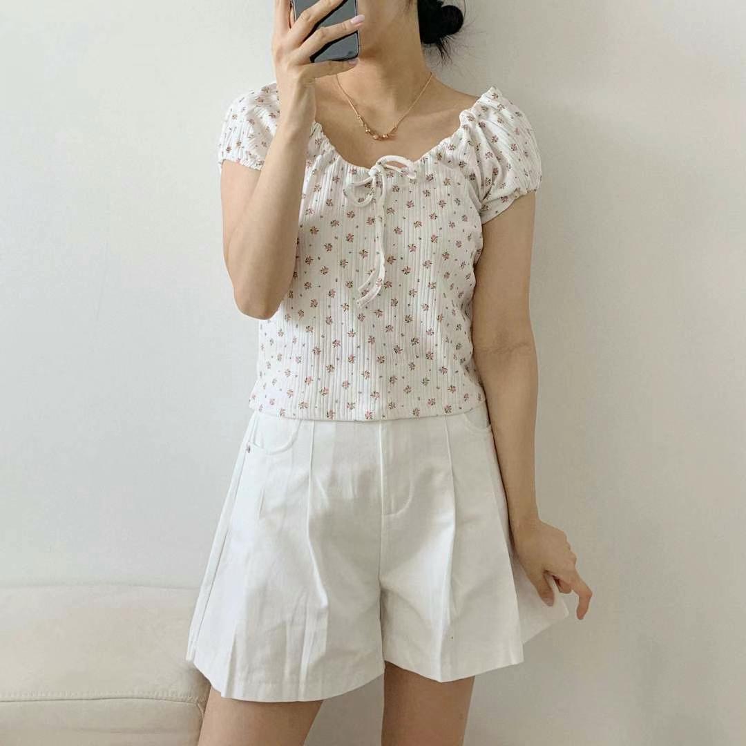 PINK POUCH直郵韓國代購女裝新品職業熱賣休閑24春夏襯衫蕾絲衫PINK POUCH襯衫/蕾絲衫