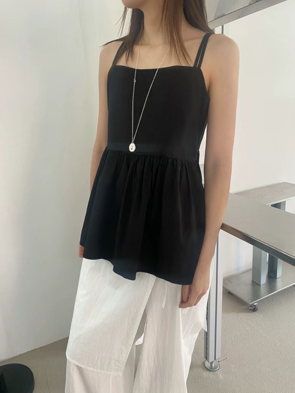 PEETS韓國直郵女裝新款職業休閑24春夏時尚人氣真品吊帶背心PEETS吊帶/背心