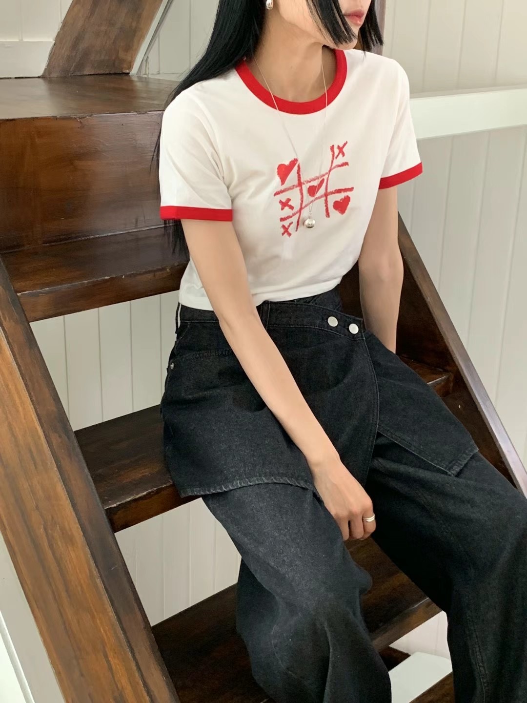 PEETS韓國直郵女裝新款時尚熱賣職業24春夏休閑人氣推薦T恤PEETST恤