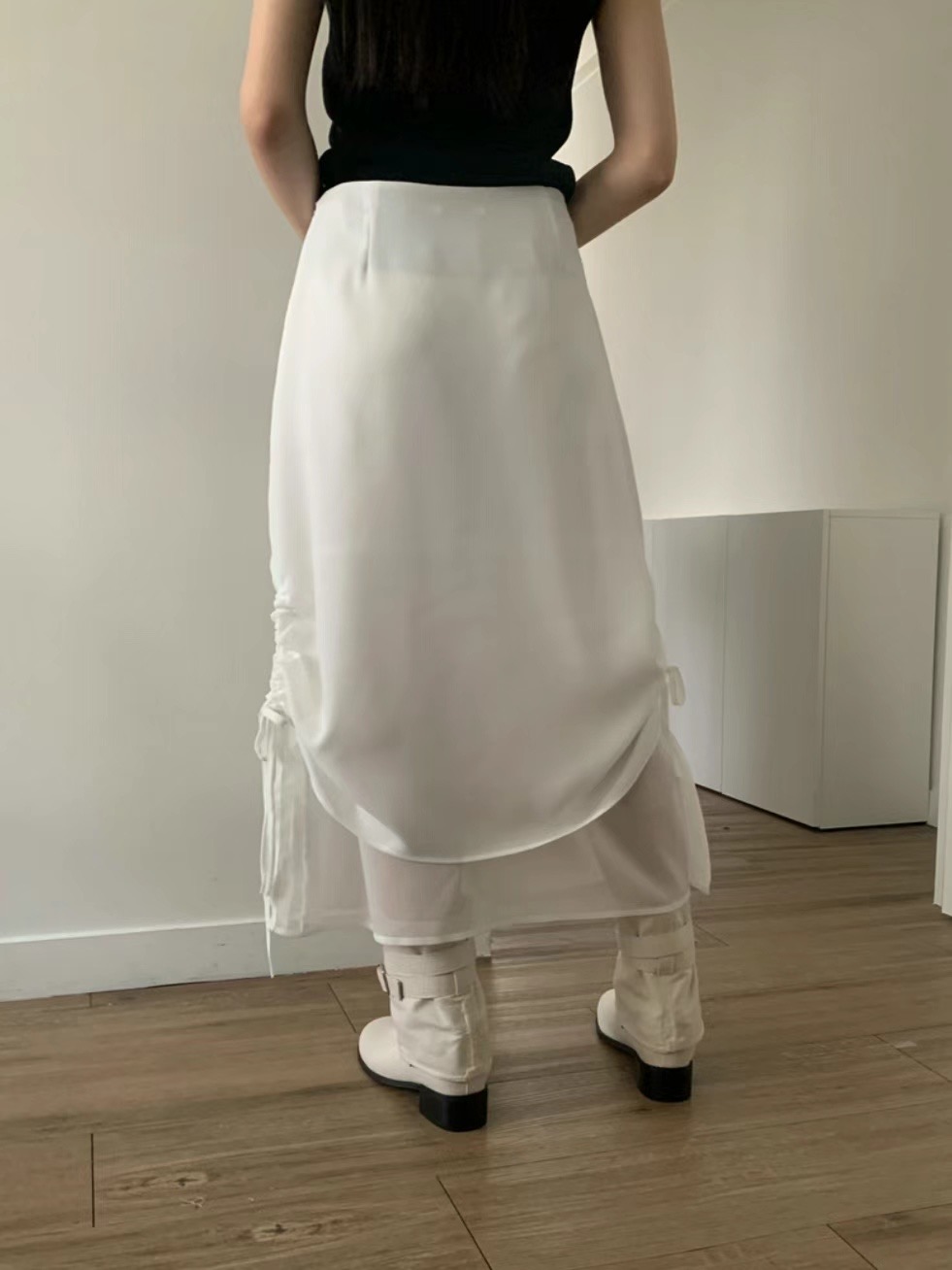 PEETS韓國直郵東大門代購女裝新品時尚推薦休閑24春夏長裙PEETS長裙