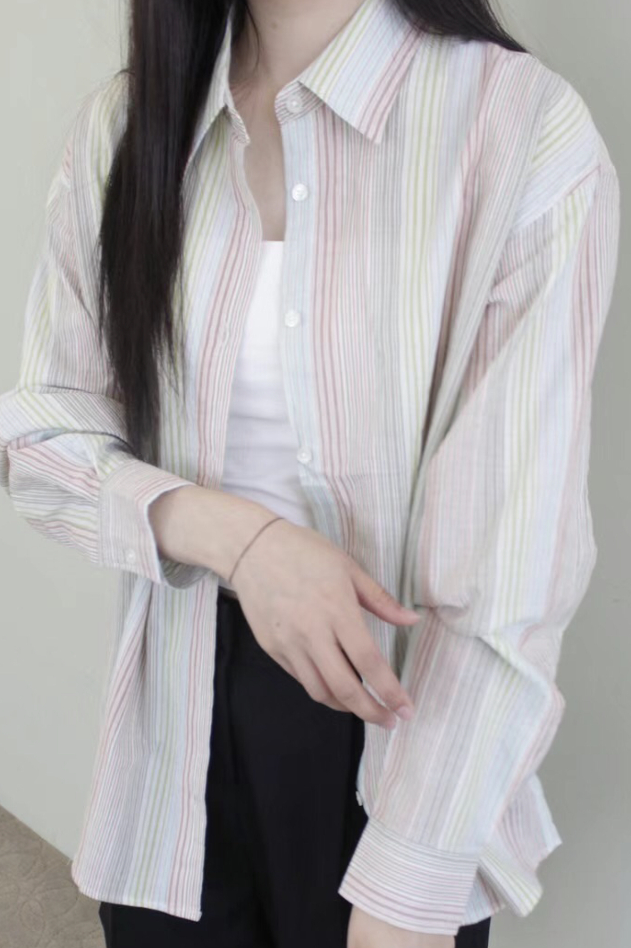 SUNEV直郵韓國代購女裝新品時尚24春夏推薦職業襯衫蕾絲衫SUNEV襯衫/蕾絲衫