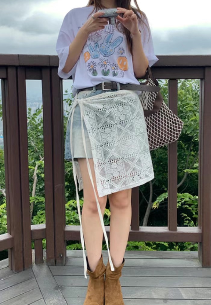 OEUF韓國直郵東大門實拍女裝新品職業時尚真品人氣熱賣短裙OEUF短裙