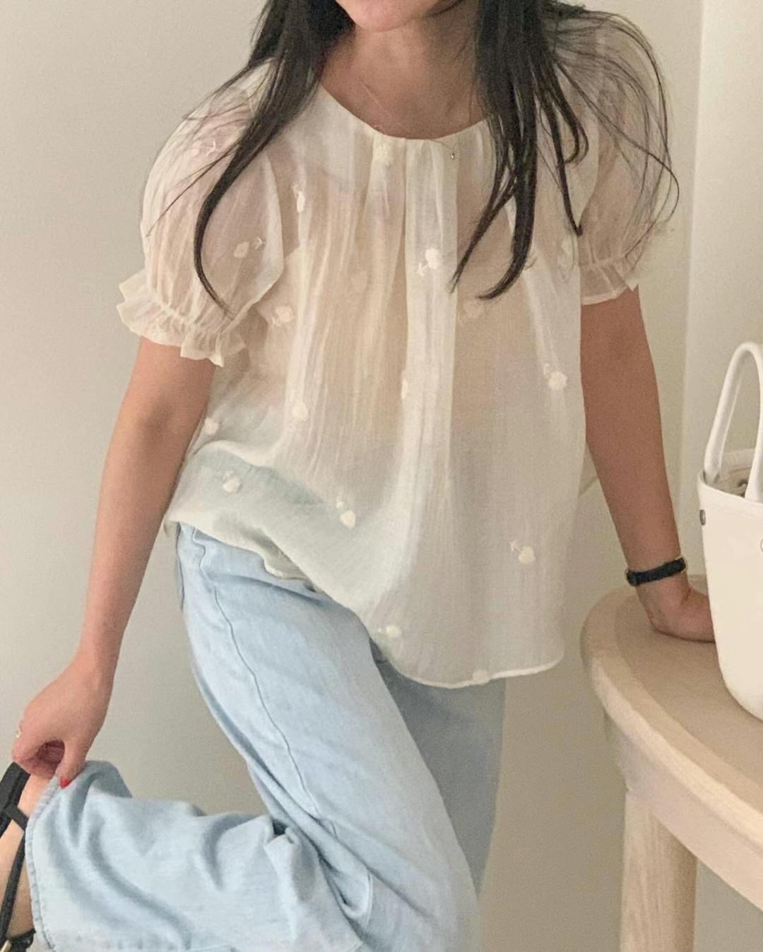 리커먼드韓國直郵東大門代購女裝新款職業時尚推薦襯衫蕾絲衫LONDON LACE襯衫/蕾絲衫