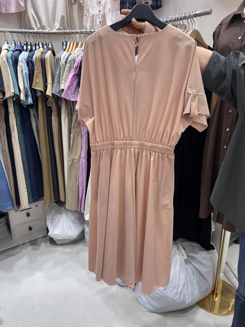 BIKINI直郵韓國代購女裝新款24春夏休閑時尚連衣裙含腰帶BIKINI連衣裙