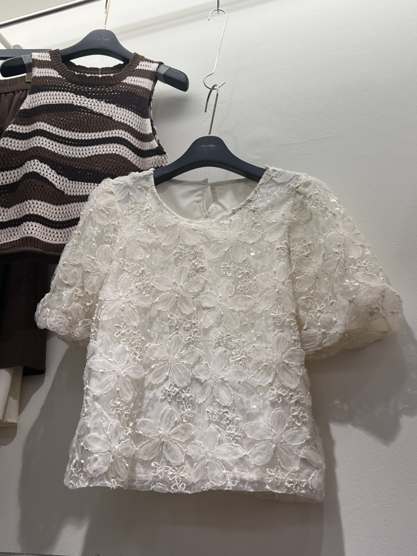 BIKINI韓國直郵女裝新品職業熱賣人氣24春夏真品襯衫蕾絲衫BIKINI襯衫/蕾絲衫圖色1