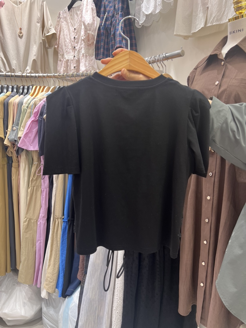 BIKINI直郵韓國代購女裝新款24春夏職業推薦人氣時尚熱賣T恤BIKINIT恤