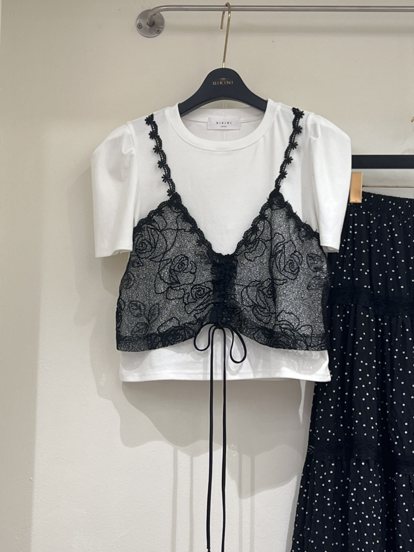 BIKINI直郵韓國代購女裝新款24春夏職業推薦人氣時尚熱賣T恤BIKINIT恤圖色1