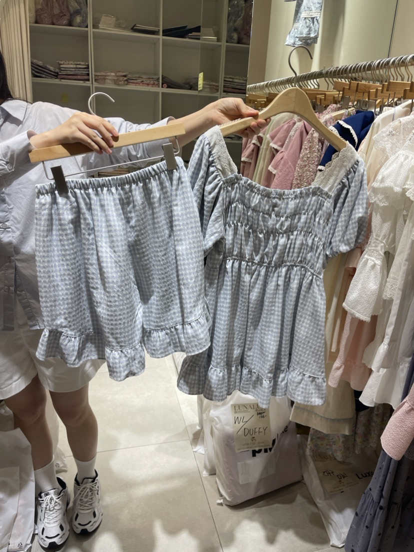 LUNALUZ韓國直郵東大門實拍女裝新款真品24春夏休閑人氣睡衣LUNALUZ睡衣