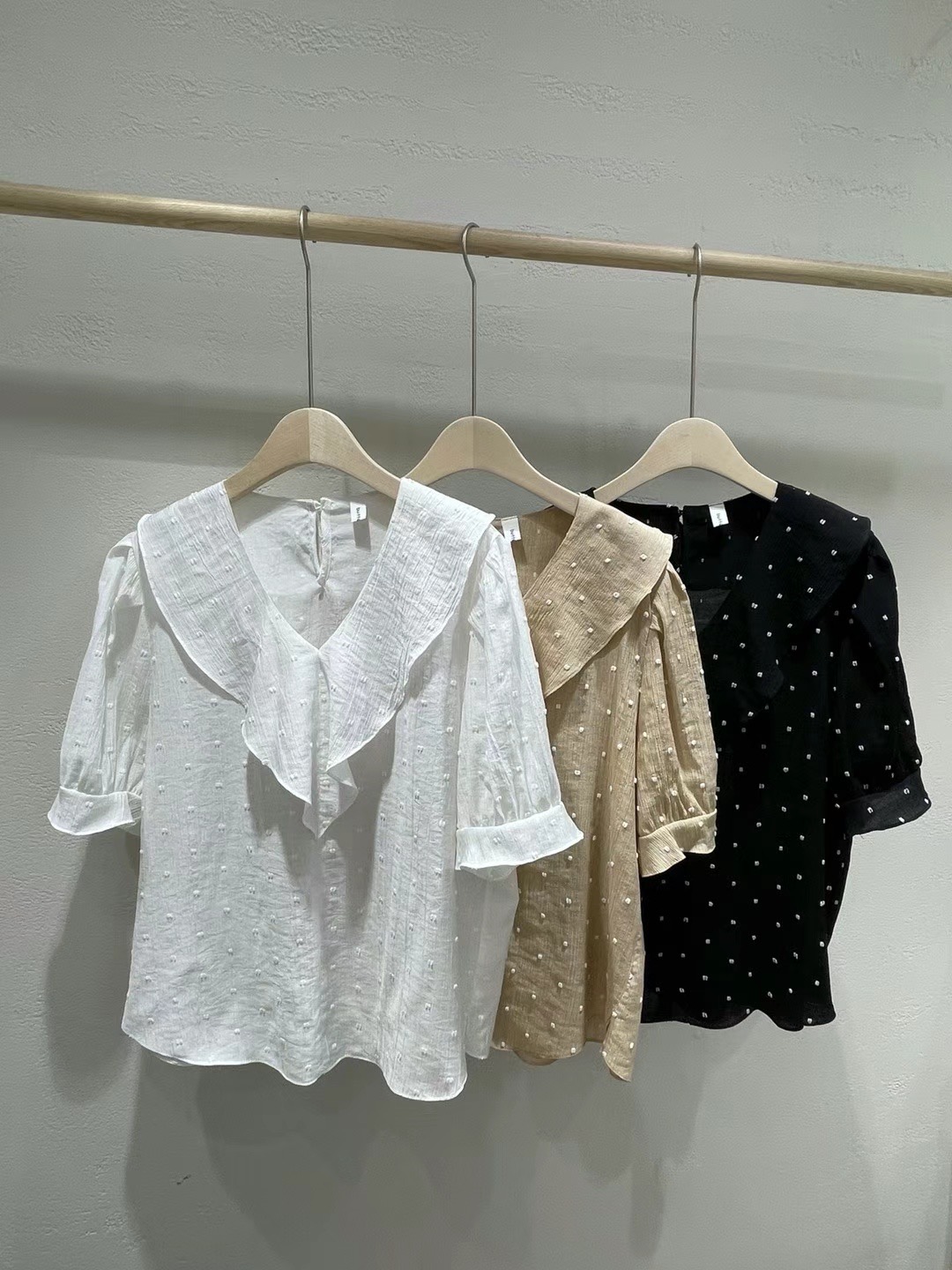 버터플라이韓國直郵東大門代購女裝新款休閑24春夏襯衫蕾絲衫버터플라이襯衫/蕾絲衫