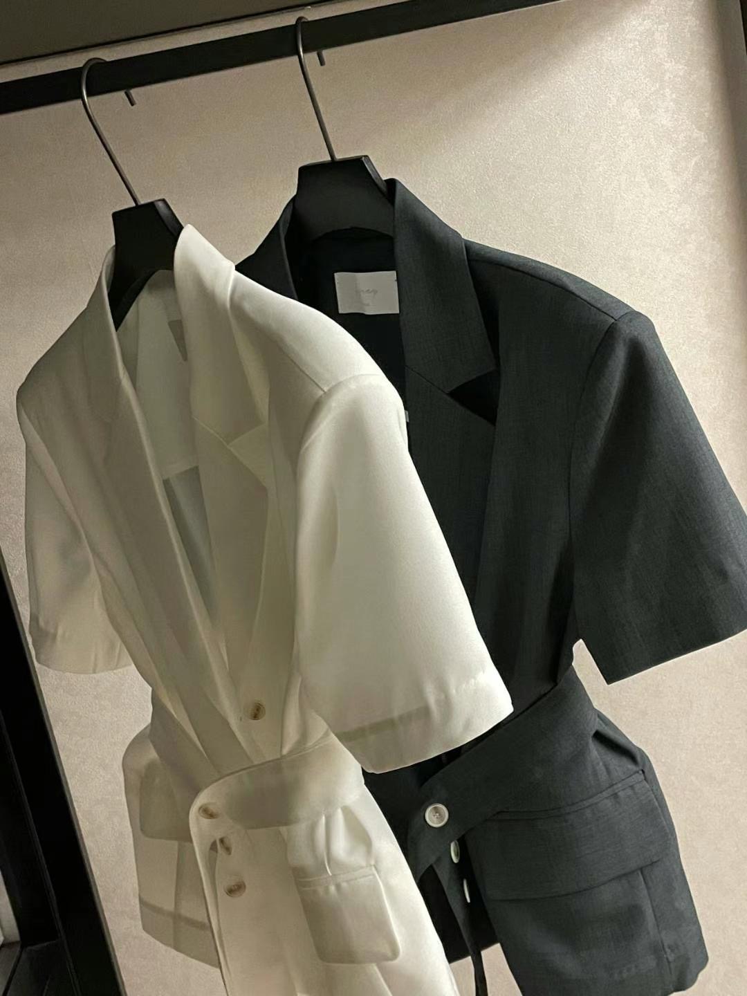 JGREY韓國直郵東大門代購女裝新品時尚休閑真品職業夾克含腰帶JGREY夾克