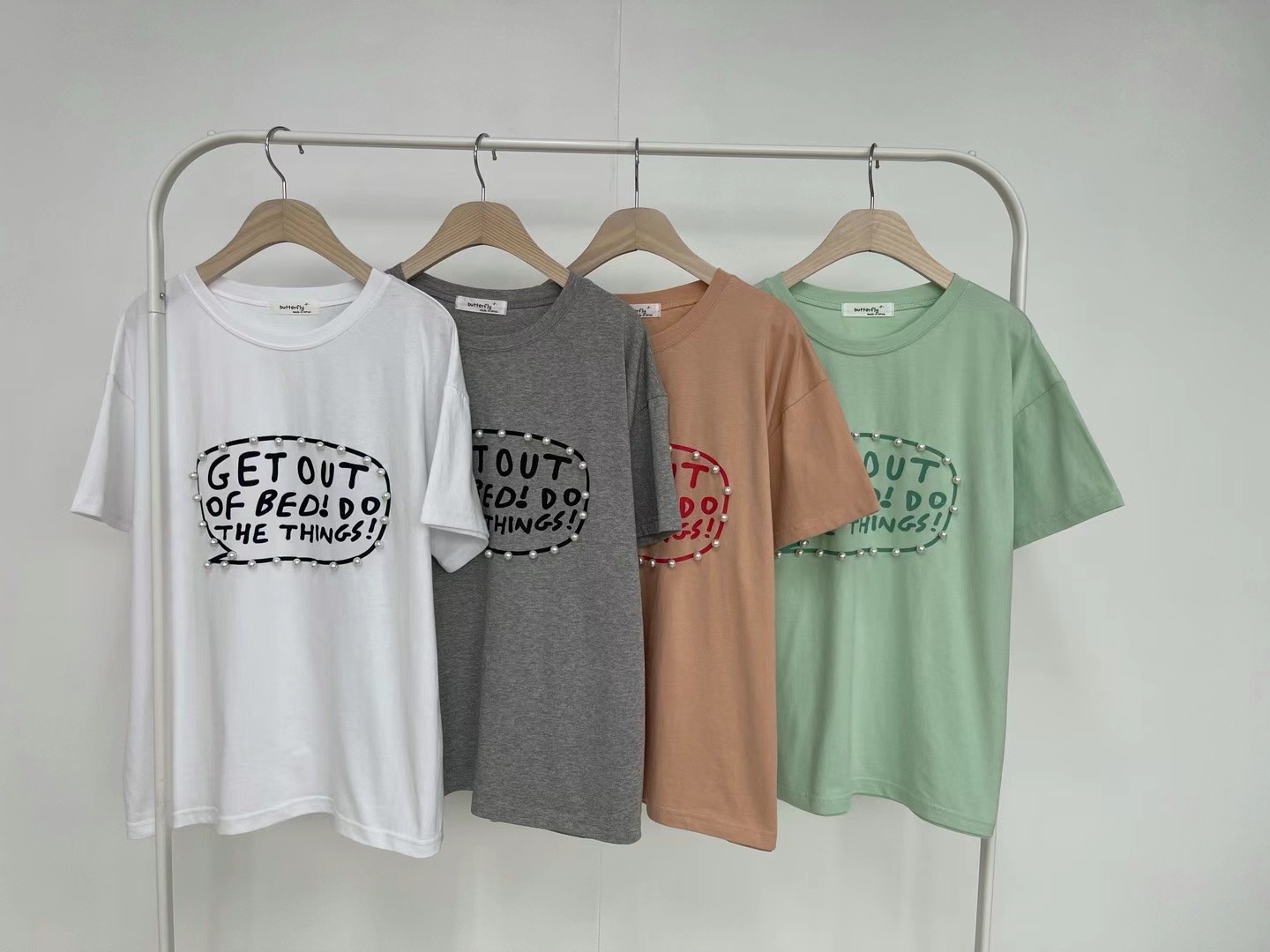 버터플라이韓國直郵女裝新品時尚職業24春夏熱賣休閑推薦T恤버터플라이T恤