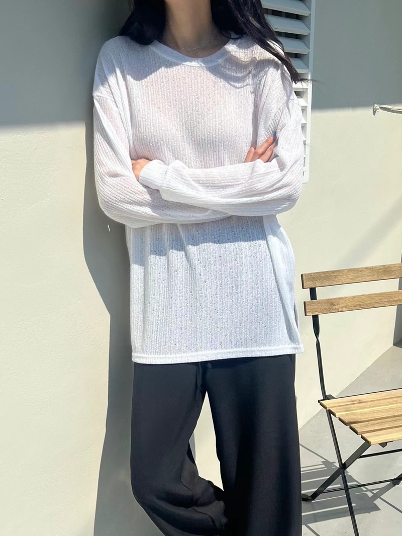 MIPPUDA直郵韓國代購女裝新款推薦職業時尚人氣24春夏長袖T恤MIPPUDA長袖T恤