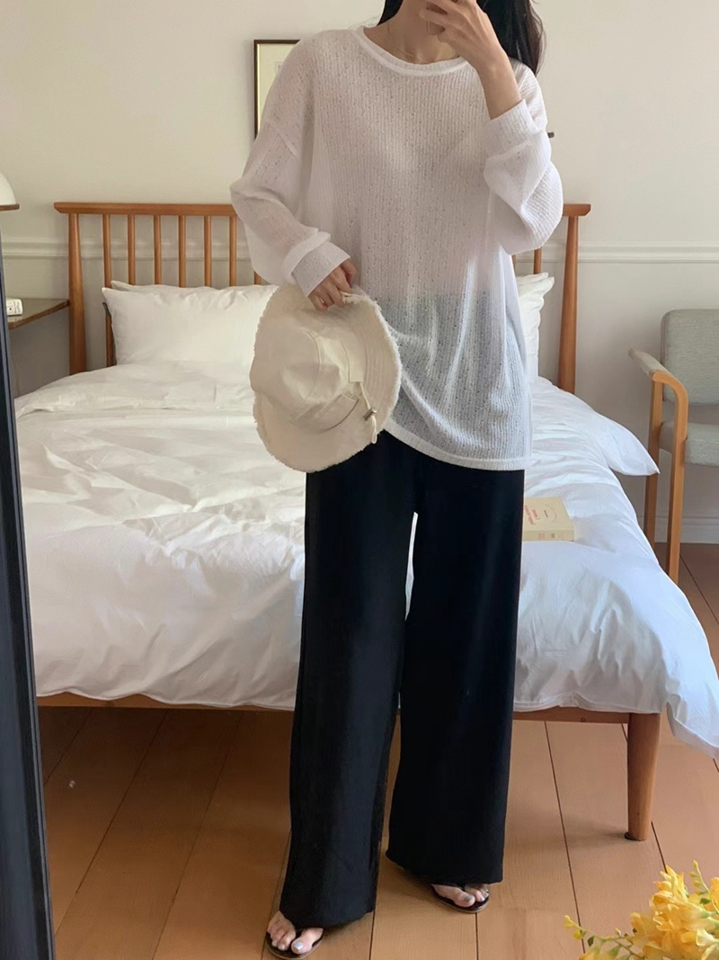 MIPPUDA直郵韓國代購女裝新款推薦職業時尚人氣24春夏長袖T恤MIPPUDA長袖T恤