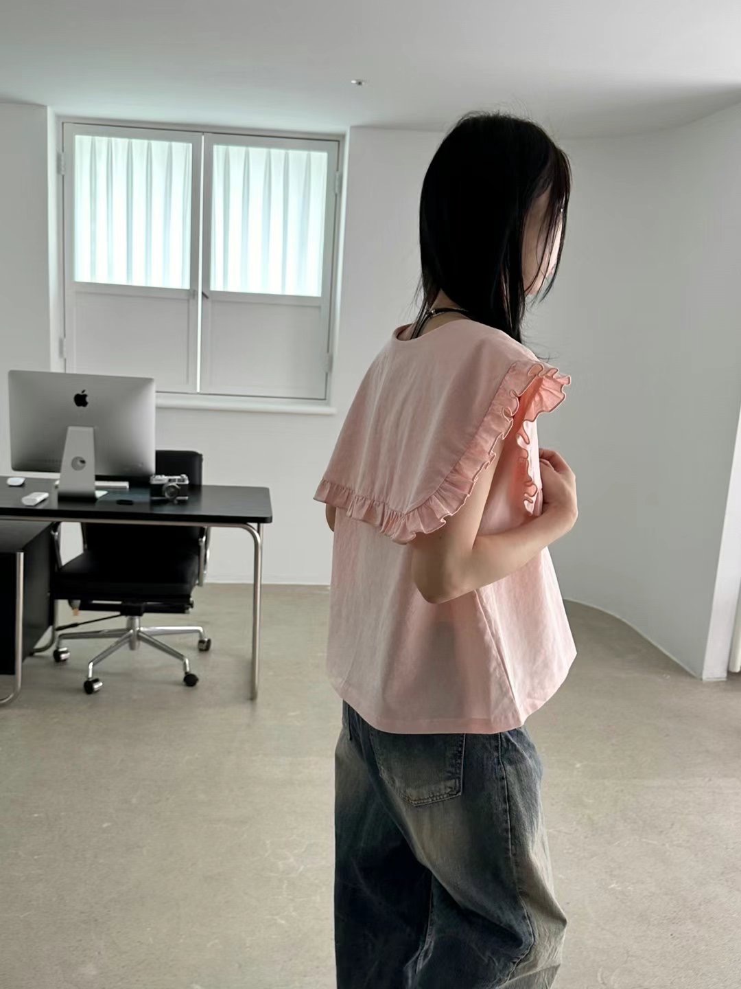DRESS U韓國直郵女裝新品24春夏人氣熱賣職業襯衫蕾絲衫DRESS U襯衫/蕾絲衫