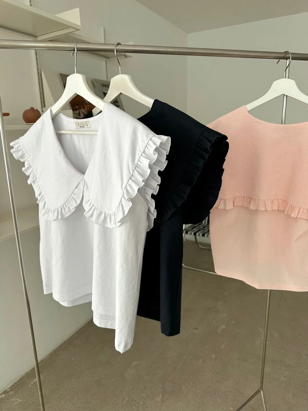 DRESS U韓國直郵女裝新品24春夏人氣熱賣職業襯衫蕾絲衫DRESS U襯衫/蕾絲衫