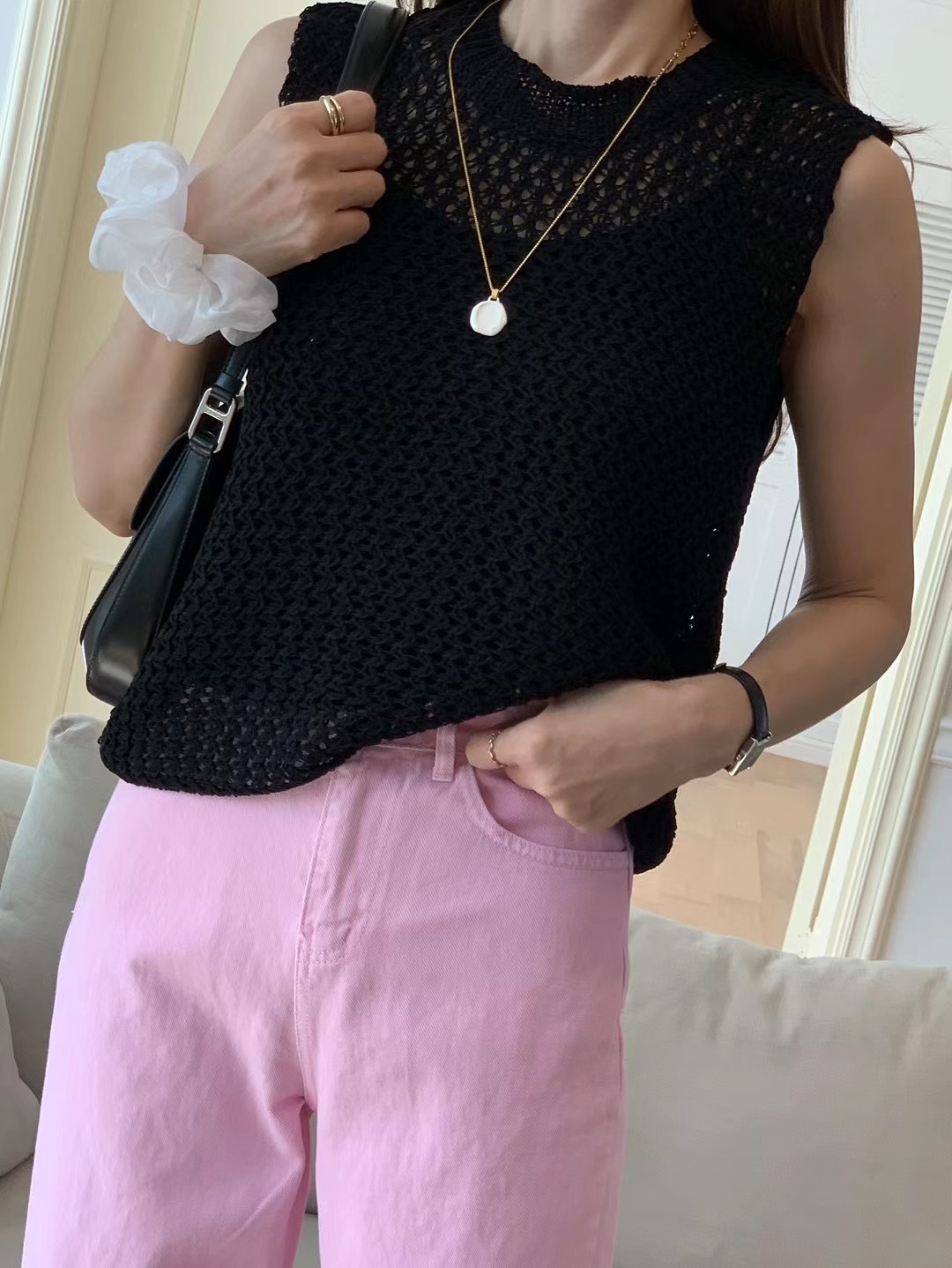 ELMU韓國直郵東大門代購女裝新品人氣休閑時尚推薦24春夏針織衫howdy針織衫圖色2