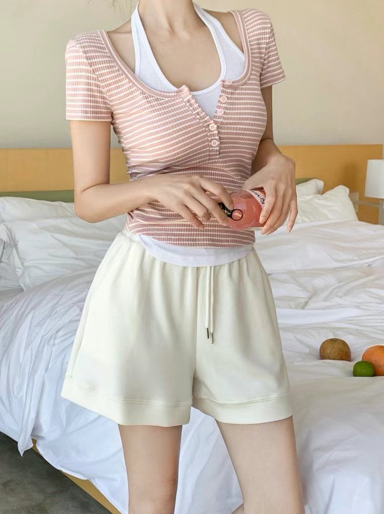 BLACK LINE直郵韓國代購女裝新品推薦人氣24春夏T恤假兩件BLACK LINET恤