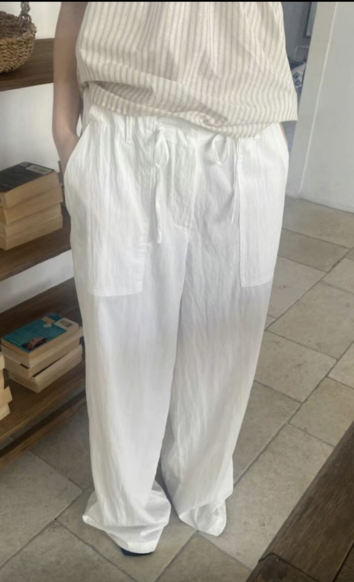 FLAT直郵韓國代購女裝新品推薦真品24春夏職業時尚休閑褲FLAT休閑褲