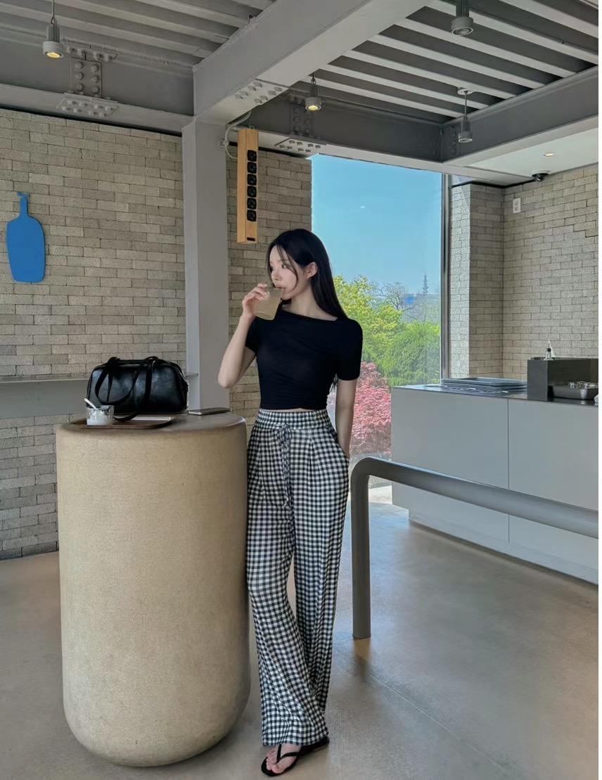 BLACK LINE韓國直郵女裝新品休閑真品推薦時尚人氣24春夏休閑褲BLACK LINE休閑褲