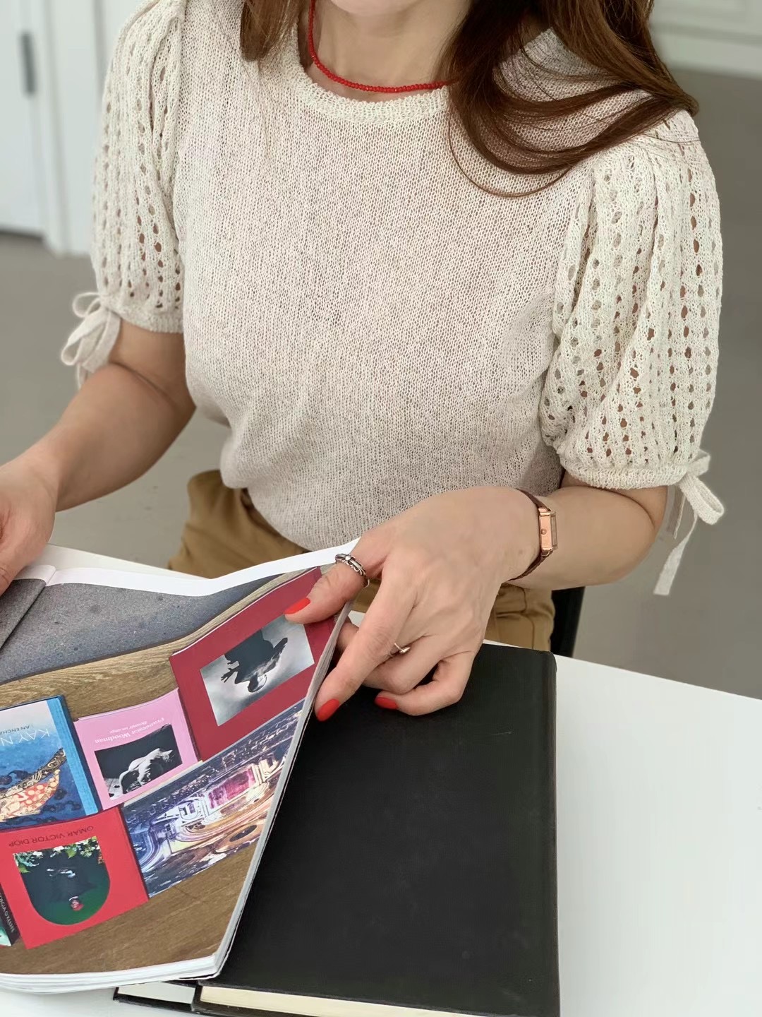 ELMU直郵韓國代購女裝新款熱賣24春夏真品時尚休閑針織衫howdy針織衫圖色3