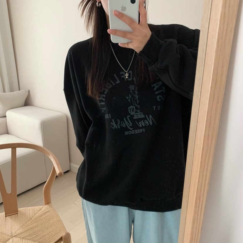 FROMJINI韓國直郵東大門實拍女裝新款推薦職業休閑熱賣衛衣FROMJINI衛衣