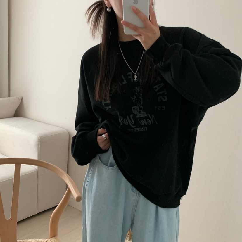 FROMJINI韓國直郵東大門實拍女裝新款推薦職業休閑熱賣衛衣FROMJINI衛衣