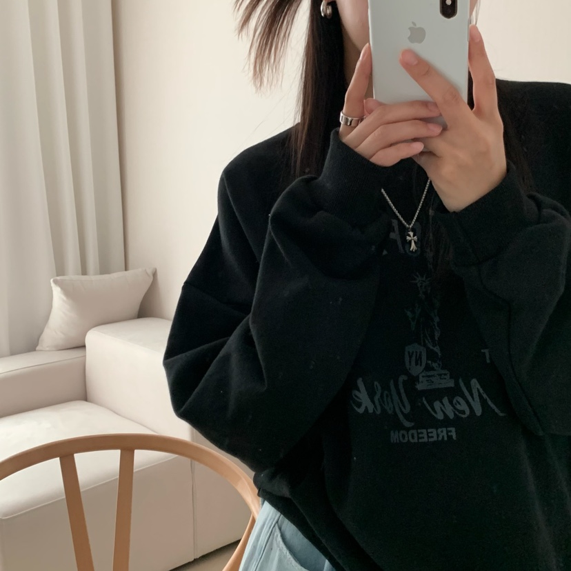 FROMJINI韓國直郵東大門實拍女裝新款推薦職業休閑熱賣衛衣FROMJINI衛衣