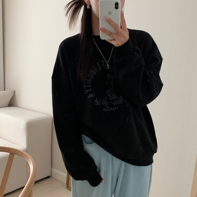 FROMJINI韓國直郵東大門實拍女裝新款推薦職業休閑熱賣衛衣FROMJINI衛衣
