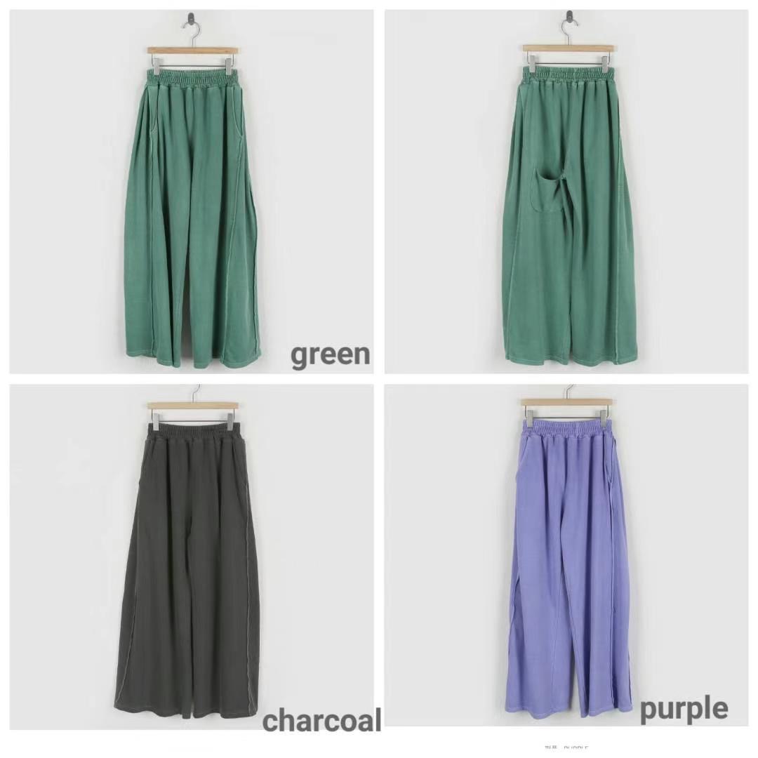 PURPLE-퍼플-T韓國直郵東大門代購女裝新款24秋夏休閑褲PURPLE-퍼플-T休閑褲